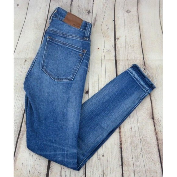 MADEWELL Women's 9" High Rise Skinny Jeans SIZE 23‎ Blue - Picture 2 of 8